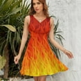 thumbnail image 7 of Red Orange Yellow Burning Flames And Fire Dress Summer Street Style Dresses Female Sleeveless Printed Sundress, 7 of 7