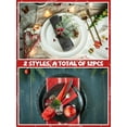 thumbnail image 4 of 12PCS Christmas Napkin Rings Xmas Napkin Holders Holly Berry Napkin Buckles with Pine Cone Needle Wooden Tableware Supplies for Banquet Party Table Decoration, 4 of 5