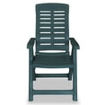 thumbnail image 3 of vidaXL Chaises de Jardin Inclinables 4 Pcs Plastique Vert, 3 of 5