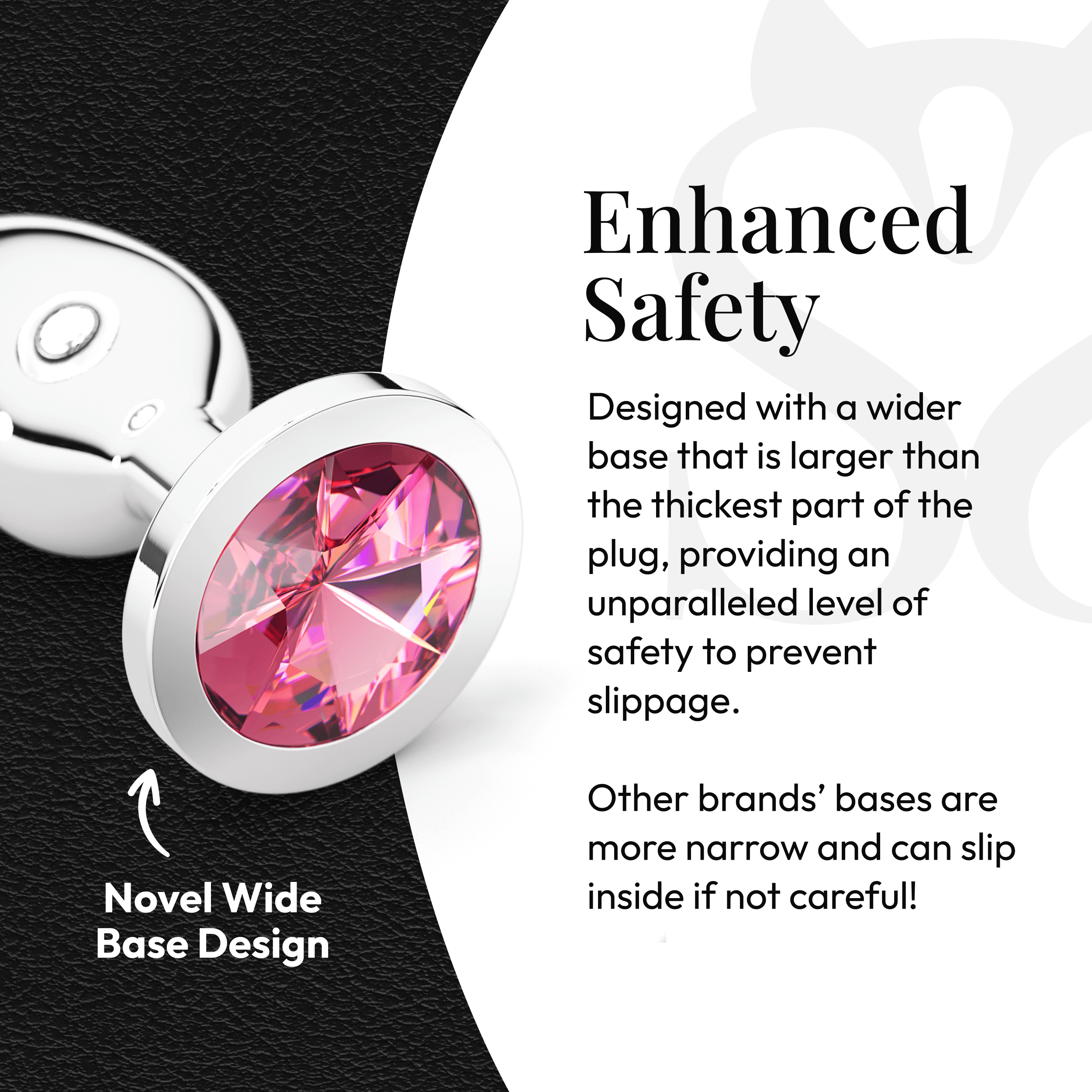 Session Butt Plugs, 4-Piece Training Set, Anal Plug Toys, Stainless Steel Jewel Charm, Silver & Pink, Circle Shape