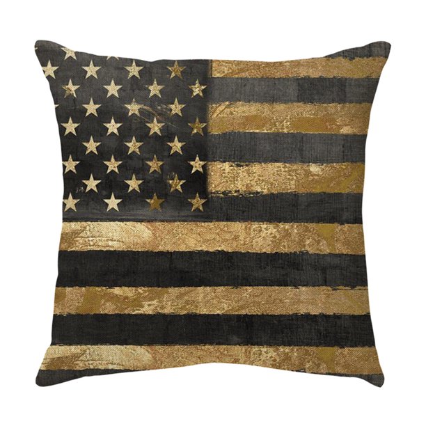 AURIGATE Vintage American Flag Throw Pillow Covers 4th of July