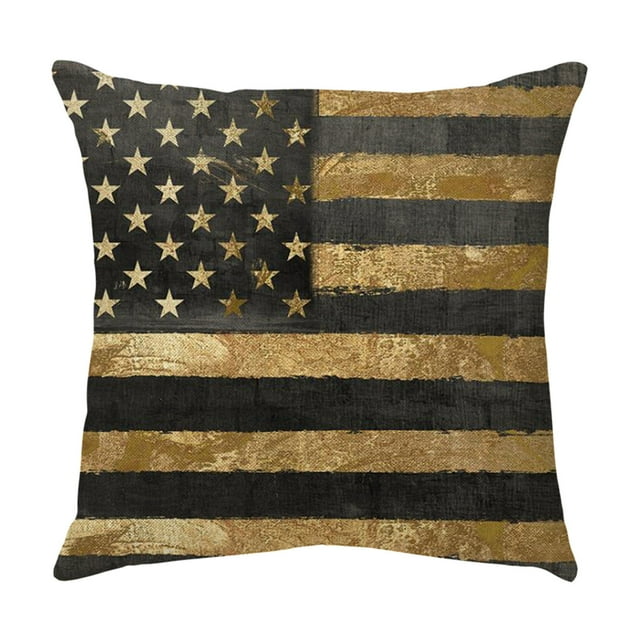 Up to 65% Off SMihono Independence Day Pillowcase Cartoon Style Linen Digital Printing Pillowcase