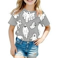thumbnail image 2 of Weebloom Kids Halloween T Shirts Boy Girl Children Printed T Shirt Style Short Sleeved Top for 1-13 Years Old Dailywear,3-4 Years, 2 of 3
