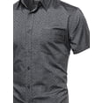 thumbnail image 3 of FashionOutfit Men's Small Polka Dot Button Down Short Sleeves Shirt, 3 of 3