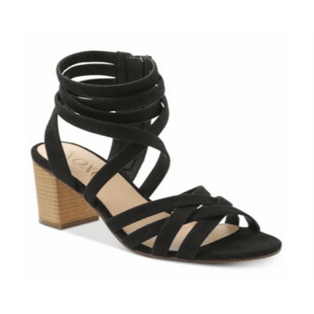 

XOXO Women s Eden Block Heel Dress Sandals Black Size 5.5M