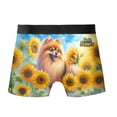 thumbnail image 2 of Pomeranian Hello Summer Sunshine Sunflowers Spring Retro Vintage All Over Print Boxer Briefs Underwear for Men Dad Pom Dog Lover Gifts - 00008, 2 of 6