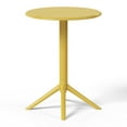 thumbnail image 5 of WestinTrends Playa 3-Piece Outdoor Resin Patio Bistro Table Set with Stackable Patio Dining Side Chairs, Yellow, 5 of 13