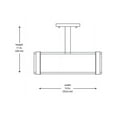 thumbnail image 5 of Hampton Bay Bourland 14 in. 3-Light Black Semi-Flush Mount Ceiling Light Fixture with White and Clear Glass Double Shade, 5 of 6