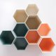 thumbnail image 2 of Caja de almacenamiento de plástico hexagonal, caja de almacenamiento de pinceles de escritorio, 12 x 6,3 cm, color beige (shikai), 2 of 3