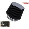 thumbnail image 4 of Universal 70mm Car Air Filter Black w/ Rubber Adapter For Kawasaki Honda Yamaha, 4 of 5
