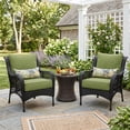 thumbnail image 3 of Aoodor 22"x24" Green Patio Chair Cushions Set, Memory Foam Outdoor Seat Cushions (Set of 2 Seats, 2 Backs, 2 Lumbar Pillows), 3 of 10