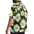 thumbnail image 3 of Daisy Men's Short Sleeve Button Down Spread Collar Beach Shirts, 3 of 6