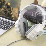 White USB PC Gaming Headsets Breathing LED 7.1 Sound Stereo for SADES A70