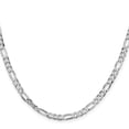 thumbnail image 3 of Auriga Fine Jewelry 925 Sterling Silver Rh-plated 4.5 mm Lightweight Flat Figaro Chain Necklace for Men 26", 3 of 7