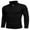 Black, variant on Men's Quarter Zip Sweater Slim Fit Polo Sweater Lightweight Long Sleeve Pullover Turtleneck