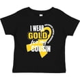 thumbnail image 3 of Inktastic I Wear Gold for My Cousin Childhood Cancer Awareness Boys or Girls Toddler T-Shirt, 3 of 5