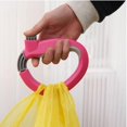 thumbnail image 4 of 2 Pcs Portable Vegetable Lifter Large Load Open And Close Type Lifting Ring Portable Device Bag Carrier D-type Lifter Shopping Bag, Green, 4 of 7