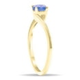 thumbnail image 2 of SZUL Women's Round Shaped Solitaire Tanzanite Wave Ring in 10K Yellow Gold, 2 of 5