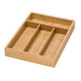 thumbnail image 3 of Honey-Can-Do Bamboo 10.25" x 14" x 2" 4-Compartment Kitchen Drawer Organizer, Natural, 3 of 5