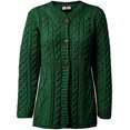 thumbnail image 4 of Aran Woollen Mills Buttoned Cardigan Sweater 100% Premium Soft Merino Wool Women`s Cable Knitted Crew Neck Jacket Made in Ireland, 4 of 5