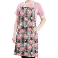 thumbnail image 5 of Pioneer Flower Floral Print Pattern Apron for Women and Men, Cotton Linen Waterproof with Pockets, Adjustable, 33x27 Inch for Kitchen, Gardening, BBQ, Salon, 5 of 6