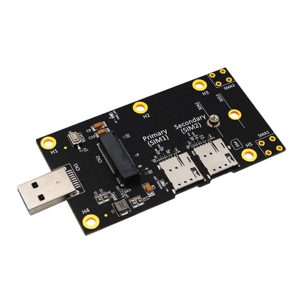 Adaptador M2 Key B a USB 3.0 con ranuras para tarjetas Nano SIM dobles para módulo 3G 4G 5G