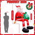 thumbnail image 2 of Papá Noel inflable navideño para escalar, 2,4 m, con luces LED, 2 of 7