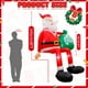 thumbnail image 2 of Papá Noel inflable navideño para escalar, 2,4 m, con luces LED, 2 of 7