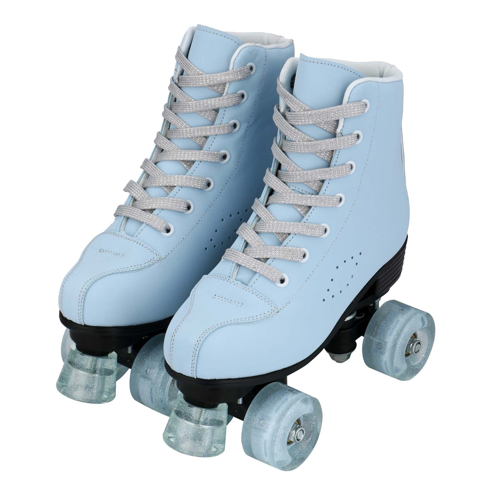 EONROACOO Blue Roller Skates for Women Girls Light up 4 Wheels Skates,Adult(Women 8/Men 6.5)