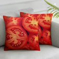 thumbnail image 2 of Nawypu  Tomato Pattern Throw Pillow Cover Decor Novelty Realistic Food Pillowcases Fruit Print Pillow Case Square Cushion Covers for Couch Living Room Home Sofa Bedroom Office 2pc, 2 of 6