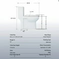 thumbnail image 3 of One Piece Elongated Toilet,1.1/1.6 GPF,Button on the Tank top,Soft Closing Seat,White 02, 3 of 8