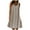 Beige, variant on Frostluinai Dresses for Women 2023 Plus Size Summer Loose Sundress Cotton Linen Scoop Neck Sleeveless Long Dress Plain Color Beach Swing Pleated Tank Dresses w/ Pockets