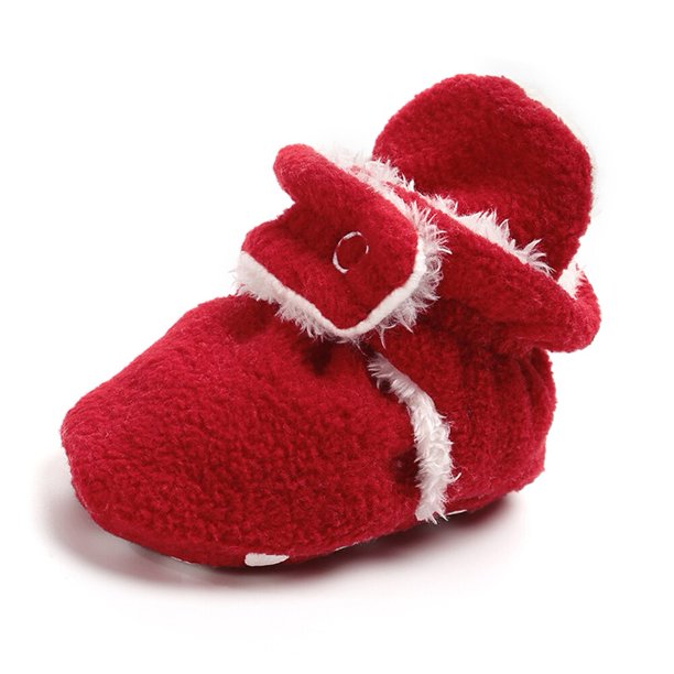 Calcetines para bebés recién nacidos, zapatos para niños y niñas, botines de primeros pasos para niños pequeños, cómodos, de algodón, suaves, antideslizantes, cálidos, zapatos de cuna para bebés Tan Jianjun unisex