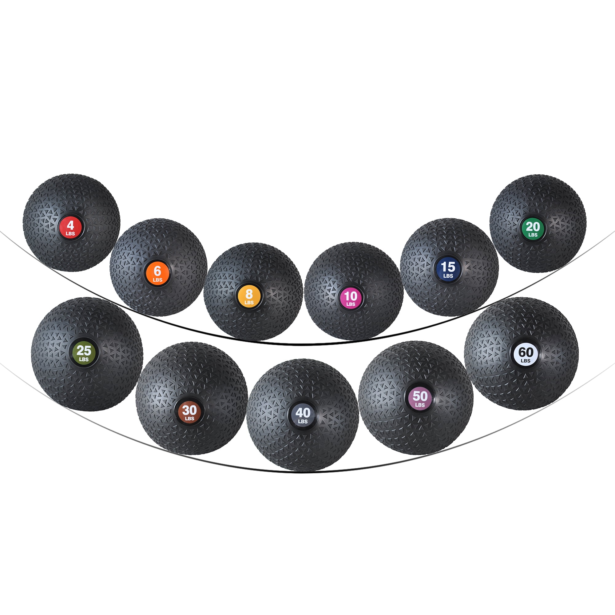 PRISP Weighted Medicine Slam Ball - Fitness Ball with Easy Grip Textured Surface