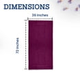 thumbnail image 4 of Casa Lino 2Pc Premium Bath Sheets (Extra Large) for Adults (72" x 36") - 100% Cotton, 400GSM, Ultra Absorbent (Prune), 4 of 7