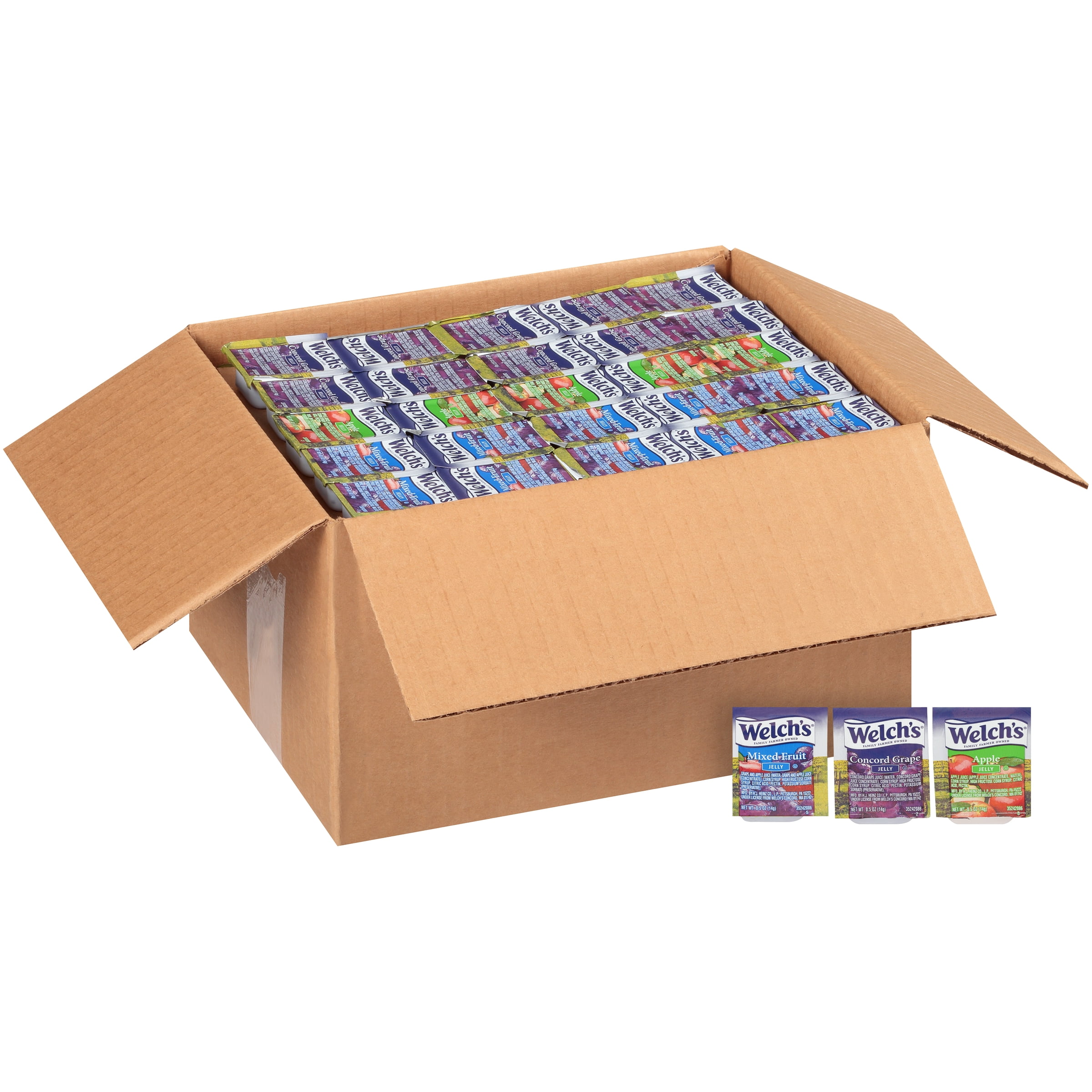 WELCH'S Single Serve Assortment 3 Jelly & Jam, 0.5 oz. Cups (Pack of