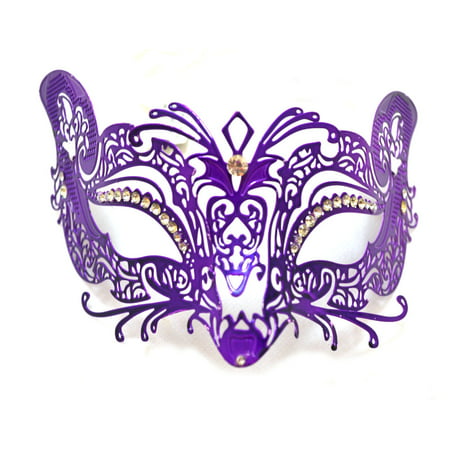Purple Metal Venetian Mask