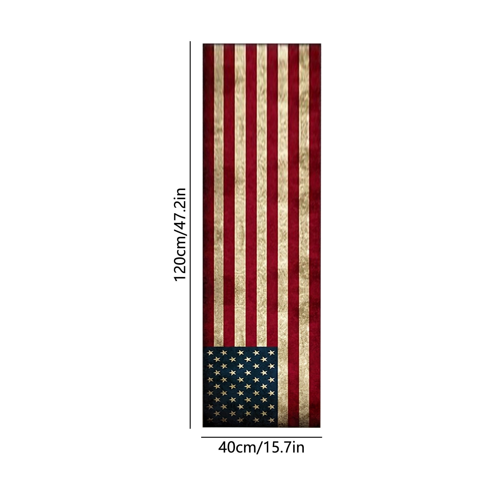 Bxaolu 4th-of-July Welcome Doormat Independence-Day Outdoor-Entrance Mats Red-White-Blue American Flag Door Mat Non Slip Coir Front-Door Mat for Patriotic Home Decorations 16 x 47.2 Inch