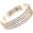 AB Crystal Gold Tone, variant on Women's Set of 5 Sparkling Crystal Rhinestone Stacking Stretch Bracelets, 2.25"