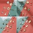 thumbnail image 5 of QWZNDZGR 2023 New Christmas Crystal Alloy Stud Earrings Women Winter Cute Snowflake Snowman Tree Small Earrings Fashion Party Jewelry, 5 of 6