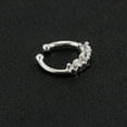 thumbnail image 2 of Claire's Teen and Adult Woman Silver Crystal Faux Hoop Nose Ring, Stainless Steel, 1 Pack, 2 of 7