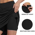 thumbnail image 7 of BALEAF Women's Long Skorts With pocket Athletic Wear Ladies Shorts Golf Casual Skirt UV Protection Black 3XL, 7 of 7
