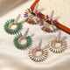 thumbnail image 5 of Pendientes De Círculo Hueco Con Diamantes De Imitación, Pendientes Colgantes Con Forma De Gota Con Diamantes De Imitación A La Moda, Grandes Pendientes De Araña Para Mujer, 5 of 7
