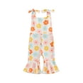 thumbnail image 1 of Gupgi Bébé Filles Papillon Combinaisons Été Bambin Sans Manches Imprimé Floral Rompers Pantalon Flare, 1 of 9