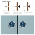 thumbnail image 4 of 4 Pcs Abstract Blue Stars Tiles Knobs for Kitchen Cabinet Cupboard Dresser Bookcase Drawer Pulls Handles Round Home Decor, 4 of 5