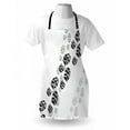 thumbnail image 4 of Running Apron, Grunge Theme of Shoe Prints Pattern in Greyscale Tones, Unisex Kitchen Bib with Adjustable Neck for Cooking Gardening, Adult Size, Pale Grey Dimgray, by Ambesonne, 4 of 4