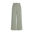 thumbnail image 4 of QTSHPN Wide Leg Pants Women Pure Color Linen Blend Casual Trousers Loose Comfortable Elastic Waist Summer Fashion Versatile Work Pants Women GY2 XXL, 4 of 5