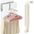 TRAHOOPortable Folding Clothes Drying Rack Over The Door Hooks Hanger