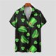 thumbnail image 3 of Camisas de playa hawaianas nuevas de verano para hombres y mujeres, camisa para parejas, camisa de manga corta con solapa estampada con trébol de cuatro hojas, camisas florales coloridas, 3 of 5