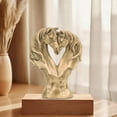 thumbnail image 4 of Cevemin Gold Resin Horse Couple Statue with Heart Shape - Symbol of Love and Loyalty for Valentine's Day Wedding Housewarming Home Decor, 4 of 6